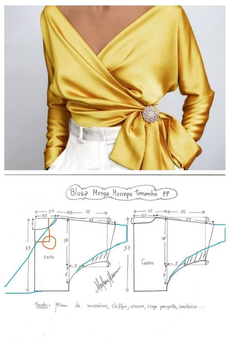 Blouse Drafting Patterns, Diy Blouse Pattern, Couture Sewing Techniques, Blouse Pattern Sewing, Diy Sewing Pattern, Diy Sewing Clothes, Drafting Patterns, Couture Sewing, Clothes Sewing Patterns