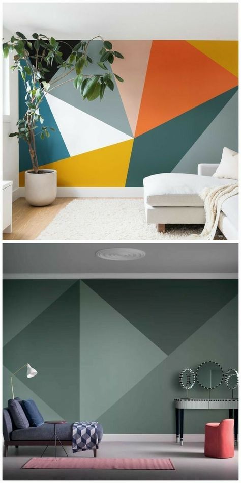 Simple geometric wall paint