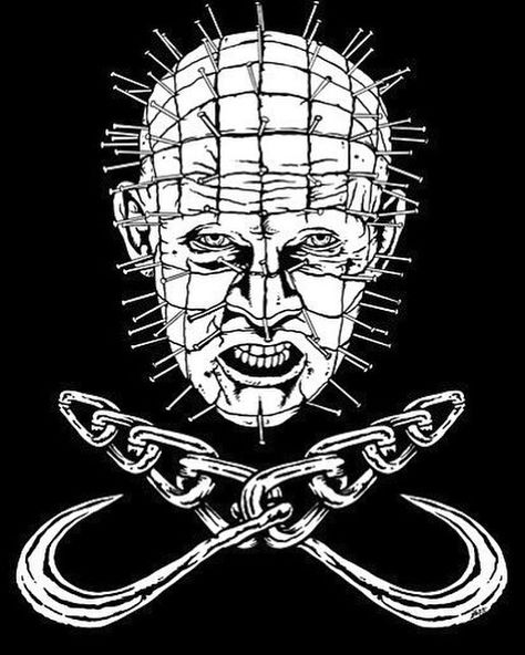 Pinhead Lineart Portrait, Anime Lineart, Horror Pictures, Skeleton Art, Sci Fi Horror, Art Line, Beautiful Dark Art, Horror Art, Halloween Art