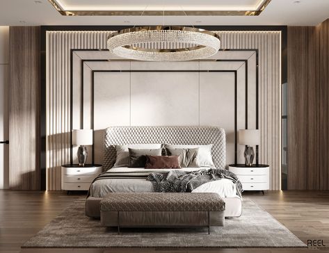 Bedroom Behance, Bed Back Design, Unique Bedroom Design, Bedroom Interior Design Luxury, Modern Luxury Bedroom, Modern Bedroom Interior, Luxury Bedroom Design, Luxury Bedroom Master, Luxurious Bedroom