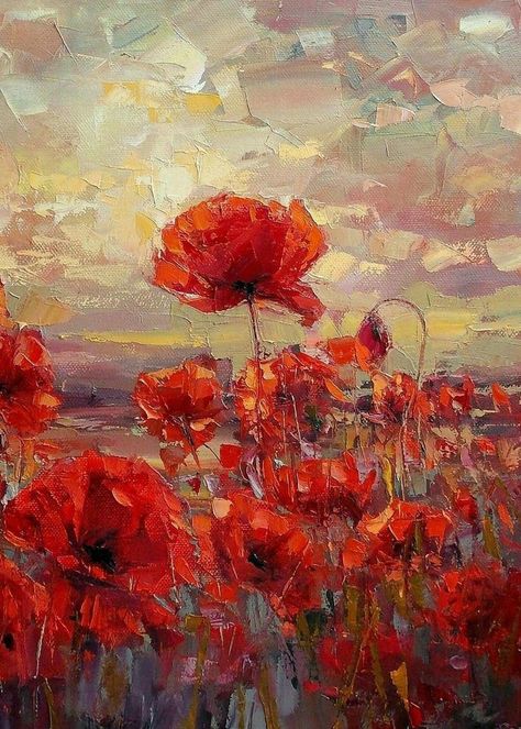 Poppy Field Painting, Field Oil Painting, Beautiful Paintings Of Nature, Poppy Drawing, Abstract Art Images, Claude Monet Art, Monet Art, Poppy Art, Poppy Painting