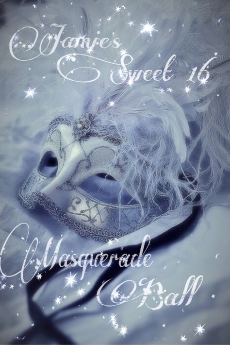 Sweet 16 Masquerade invite with a winter wonderland feel to it Winter Wonderland Masquerade Ball, Mascarade Ball, 16 Invitations, Sweet 16 Invitations, Masquerade Ball, Sweet Sixteen, Quince, Sweet 16, Winter Wonderland