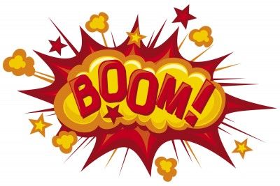 This is an image of the onomatopoeic word Boom.  This website has a huge list of examples of onomatopeia! Teaching Figurative Language, Classroom Videos, 4th Grade Writing, Teaching Videos, 4th Grade Reading, Teaching Language Arts, School Videos, Figurative Language, Writing Workshop