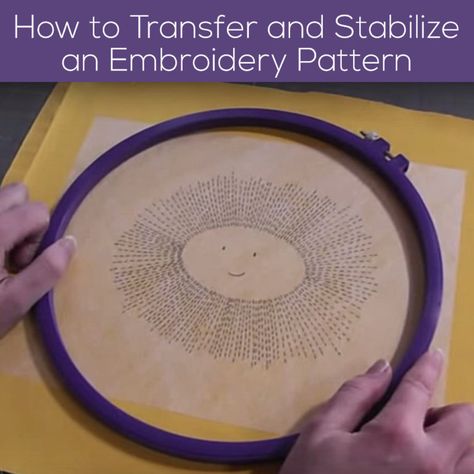 Magical Embroidery Pattern Transfer and Stabilizer - video | Shiny Happy World Magical Embroidery, Sunshine Pattern, Emblem Embroidery, Learning To Embroider, Stitch Work, Creative Soul, Embroidery Materials, Embroidery Transfers, Embroidery Videos