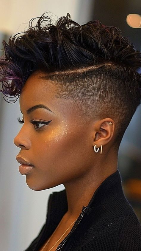 9000+ hair styles, long hair styles, hair color, Trendy and Unique Hairstyle --- Wedding Hair, Girl Hair Woman Black Hair Faux Hawk, Natural Hair Faux Hawk, Braids With Shaved Sides Black Women, Undercut Faux Hawk, Haircut And Style, The Undercut, Hair Styles Long Hair, Short Hairstyles For Black Women, Short Hair Designs