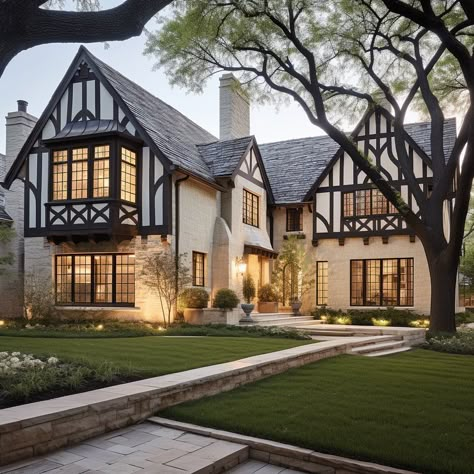 English Style Home Exterior, Tudor Revival House Exterior, Gothic Victorian House, Luxury Homes Exterior, German Houses, English Houses, Contemporary House Exterior, Timeless Architecture, Independent House