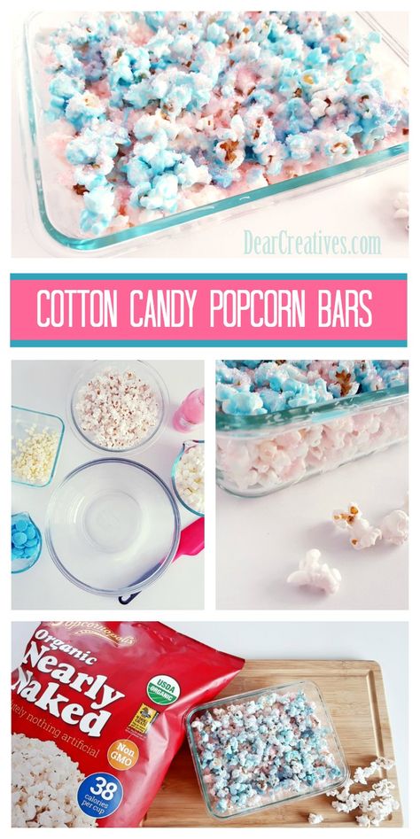 Candy Popcorn Balls, Unicorn Popcorn, Cotton Candy Popcorn, Treats To Sell, Making Popcorn, Nobake Dessert, Cake Batter Dip, Marshmallow Popcorn, Popcorn Treat