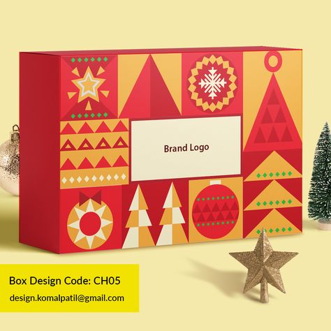 This Christmas get customised box design as per your brand and product requirements. If you are a business owner and wish to buy this box then email me with a box design code and your product requirement. E-mail: design.komalpatil@gmail.com Branded Christmas Gifts, Christmas Box Packaging Design, Christmas Product Packaging, Christmas Design Packaging, Gift Boxes Aesthetic, Christmas Branding Design, Christmas Box Design Packaging, Christmas Package Ideas Boxes, Christmas Package Design