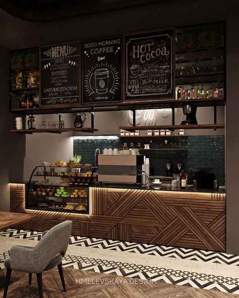 Coffee Bar Cafe Ideas, Bistro Counter Design, Urban Restaurant Design Interiors, Idea For Coffee Shop Design, Pop Up Cafe Ideas, Coffee Decor Ideas Shop, Caffe Decoration Interiors, Small Modern Cafe Interior Design, Small Cozy Cafe Interior