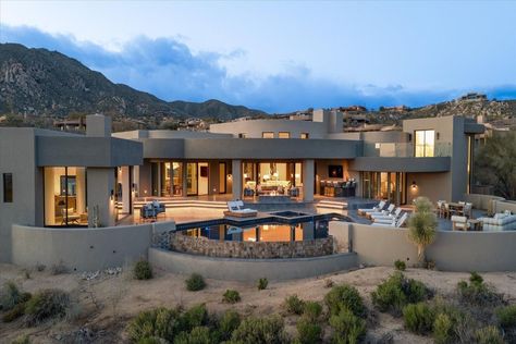 Apache Peak 126 In Scottsdale, Arizona, United States For Sale (13983405) Arizona Houses, Mountainside Retreat, Arizona House, Arizona Sunset, Desert Mountains, Scottsdale Arizona, Bath House, City Lights, Luxury Living