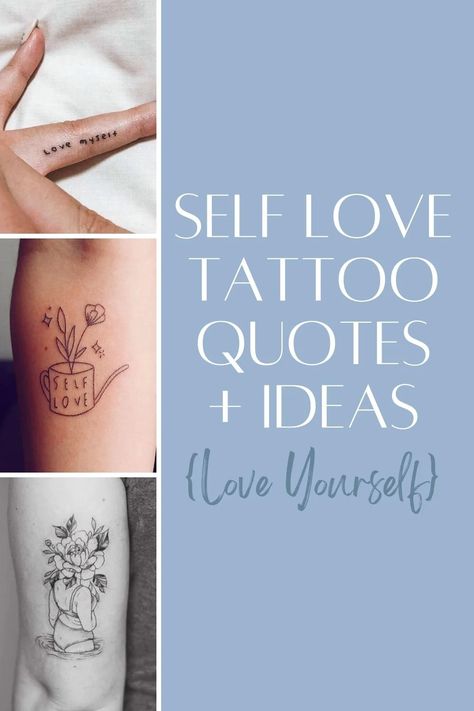 73+ Self Love Tattoo Quotes + Ideas {Love Yourself} - TattooGlee Symbols Of Self Love Tattoo, Pretty Tiny Tattoos For Women, Love Yourself Symbol Tattoo, I Love Me Tattoo Ideas, Tattoo Ideas Body Positive, Healing Tatoos Ideas, New Beginning Tattoos, Positivity Tattoo Symbol, Selflove Tattoo Symbol