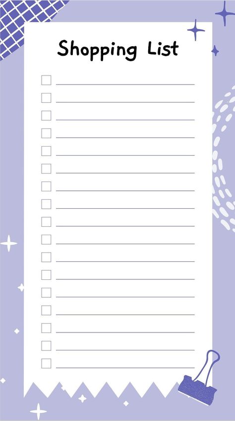 Generic Shopping List - Etsy | Shopping list template, Shopping list printable free, Planner template Store List Ideas, Shopping List Template Printables, How To Organize Your Planner, Cute List Template, To Do List Ideas Aesthetic, Mr Diy Store Aesthetic, Shopping List Aesthetic, List Ideas Aesthetic, Blue To Do List