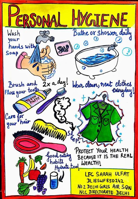 health and hygiene Personal Hygiene Poster, Save Food Poster, Hygiene Poster, Personal Hygiene Activities, Hygiene School, Hygiene Activities, Health Lesson Plans, Kindergarten Anchor Charts, Diy Beauty Treatments