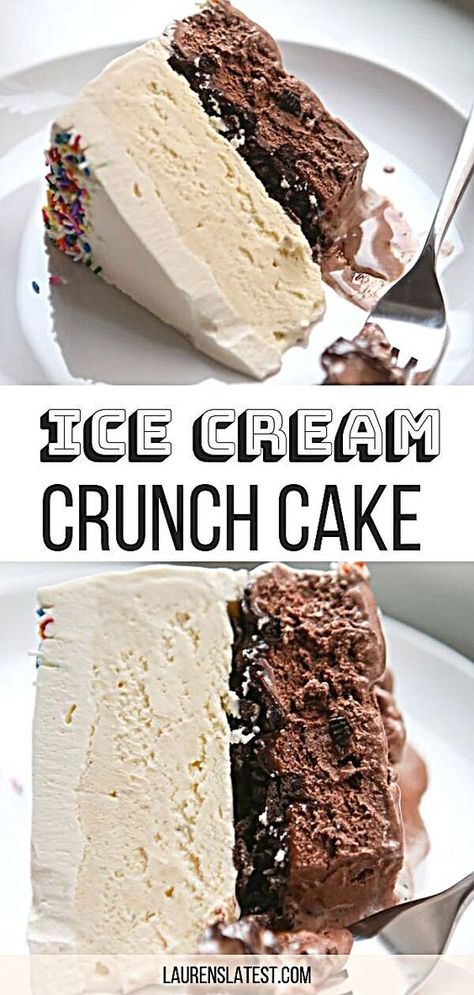 Homemade Ice Cream Cake Recipe, Ice Cream Cake Recipe Homemade, Homemade Ice Cream Cake, Cream Cake Recipe, Ice Cream Cake Recipe, Crunch Cake, Brownie Desserts, Dairy Queen, Oreo Dessert