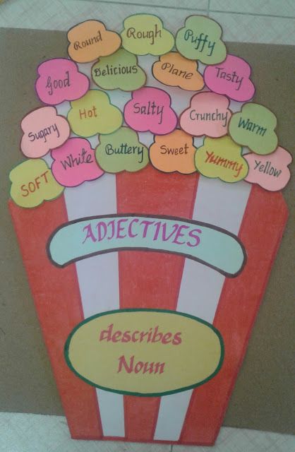 Adjective teaching aid Crafts For Teaching English, Teaching Adjectives Activities, Teaching Aid For English, Tlm For English Grammar, Teaching English Grammar Activities, English Crafts For Kids Teaching, Teaching Aids For English Grammar, Grammar Activities For Kids, What Is An Adjective