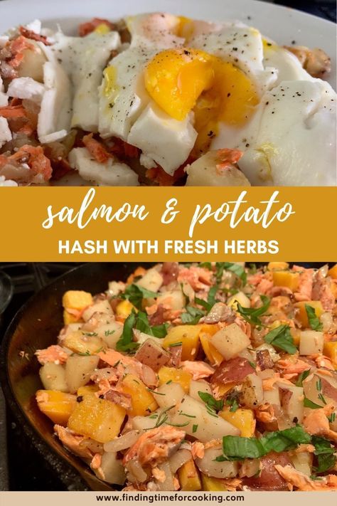 Salmon Hash Recipe, Salmon Breakfast Recipes, Easy Healthy Salmon, Leftover Salmon Recipes, Hash Recipes, Xmas Breakfast, Baked Shrimp Recipes, Salmon Breakfast, Low Sodium Meals