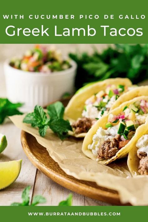 Lamb Tacos Recipes, Lamb Tacos, Fusion Tacos, Taco Ideas, Lamb Taco, Greek Lamb, 2024 Recipes, Ground Lamb, Street Tacos