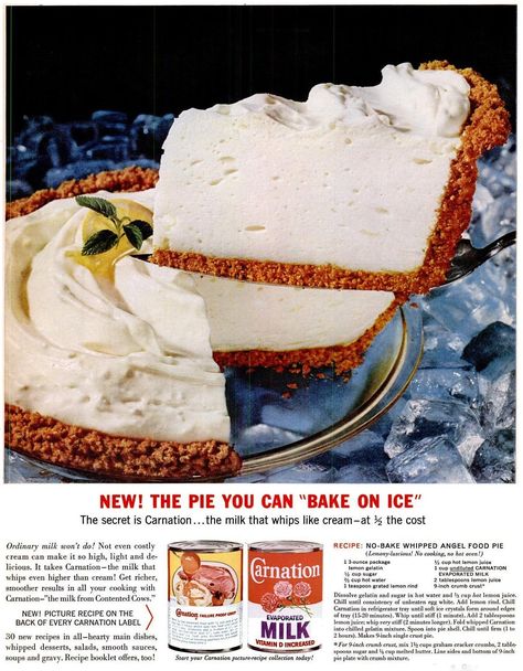 1950s Wife, Carnation Milk, Skippy Peanut Butter, Crumb Crust, Impossible Pie, Old Time Recipes, Peanut Butter Ice Cream, Recipes Vintage, Pie Pie