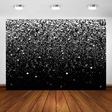 Amazon.com : COMOPHOTO Silver Bokeh Black Backdrop 7x5ft Birthday Party Silver Black Themed Photography Background Silver Dots Decorations Wedding Birthday Party Events Banner Photo Booth Backdrops : Electronics Glitter Backdrop, Themed Photography, Booth Backdrops, Baby Shower Photo Booth, Picture Props, Photography Backdrop Stand, Black Backdrop, Baby Shower Photos, Event Banner