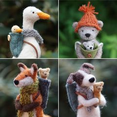 Needle Felting Diy, Wool Felt Projects, Needle Felting Projects, Wool Projects, Felting Tutorials, Needle Felted Animals, Felt Hearts, Felt Diy, Felt Dolls