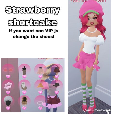 Strawberry Shortcake Dti Outfit, Strawberry Shortcake Dress To Impress, Dress To Impress Valentines Heartbreak, Preppy Hairstyles, Fancy Dress Code, Classy Photography, Aesthetic Roblox Royale High Outfits, Baddie Outfits Ideas, Cute Christmas Wallpaper