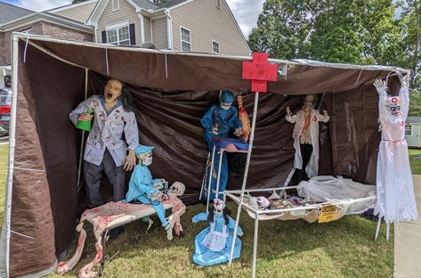 Haunted Red Cross/hospital/OR Halloween Hospital Decorations, Hospital Halloween Decorations, Haunted Hospital Decorations, Hospital Decoration, Haunted Hospital, Halloween Deco, Red Cross, Haunted House, Halloween Kids