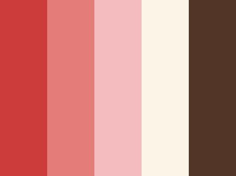 "Foxy" by peachcreativeco Brown, Chocolate, Cream, Foxy, Pink, Red, Strawberry Red Pink Brown Color Palette, Pink Brown Bedroom, Brown Bedroom Colors, Brand Suite, Chocolate Palette, Strawberry Color, Create Color Palette, The Color Wheel, Red Color Schemes