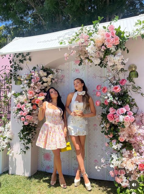 Adelaine Morin, Career Aesthetic, Tea Party Attire, Pink Tea Party, Recruitment Themes, Cute Birthday Ideas, Dream Wedding Decorations, Bridal Shower Photos, Shower Outfits