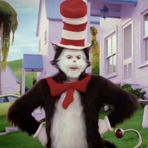 Mike Myers the cat in the hat Hat Aesthetic, The Cat In The Hat, Cat In The Hat, Cat Character, Cat Icon, Movie Poster Art, Cat Hat, Cars Movie, Cat Pin