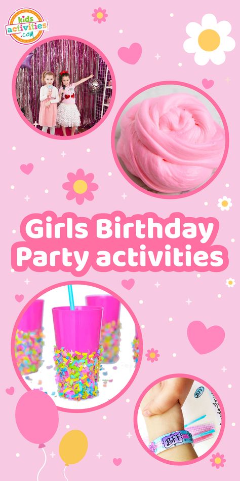 Fun and exciting girls birthday party activities are ready for you to download the activities, grab supplies, and enjoy your party! Party Ideas For 8 Year Girl, 9yrs Old Girl Birthday Party Ideas, 9 Yrs Old Girl Birthday Party Ideas, Birthday Party Ideas For 8 Year Girl, Girls Party Activities, Girl Birthday Party Activities, Girls 8th Birthday Party Themes, Girls Birthday Party Activities, Girls 9th Birthday Party Ideas