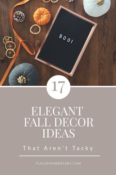 Fall is just around the corner, and you know what that means! It’s time to show off your love for the cozy weather, with some pretty fall home decor!  If you’re like me, you really want your fall decorations to actually fit in with the rest of the room. This year, I set out to find plenty of ideas for fall home decor, that aren’t tacky. These simple ideas are sure to look great with elegant interiors!  #fallhomedecor #diydecor #fallhome #falldecorideas Dollar Store Fall Decor, Fall Decor On A Budget, Elegant Fall Decor, Happy Homemaking, Fall Mantle Decor, Modern Fall Decor, Halloween Front Porch Decor, Fall Mantle, Easy Fall Decor