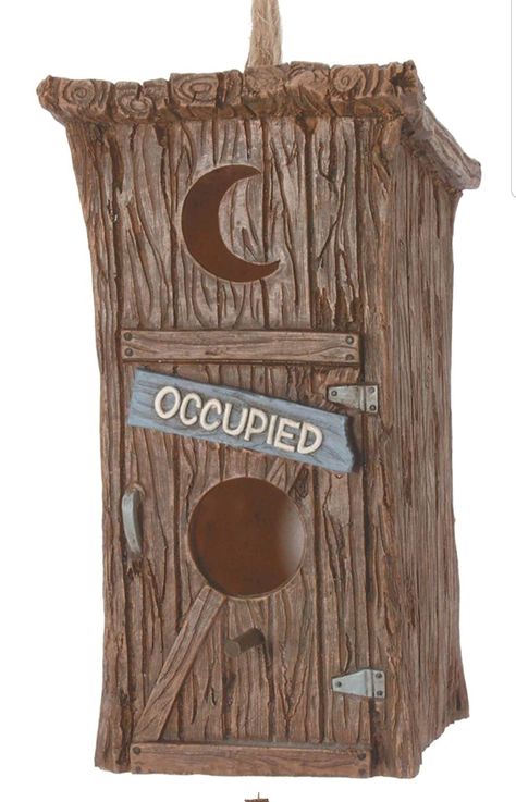 Outhouse Birdhouse, Toliet Paper Holder, Indestructable Dog Bed, Outhouse Decor, Unique Bird Houses, Horses Theme, Decorative Bird Houses, Wildlife Decor, Wood Bird