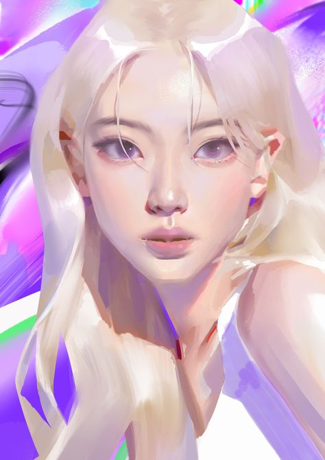 ArtStation - yooxseo, Ma Kthing 타이포그래피 포스터 디자인, 얼굴 그리기, Different Art Styles, Realistic Art, Cute Art Styles, Art Poses, Digital Art Girl, Sketchbook Art Inspiration, Digital Art Tutorial