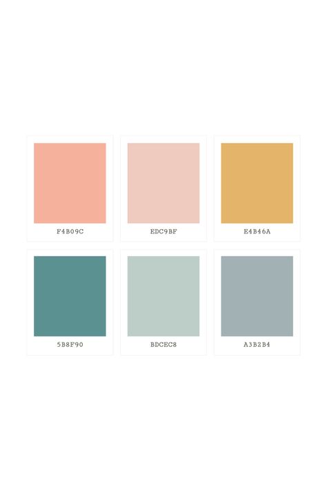 Salmon And Blue Color Palette, Blue Spring Color Palette, Powder Blue Color Palette, Spring Color Schemes, Color Palette With Blue, Spring Colour Palette, Palette Design, Color Palettes, Hex Color Palette