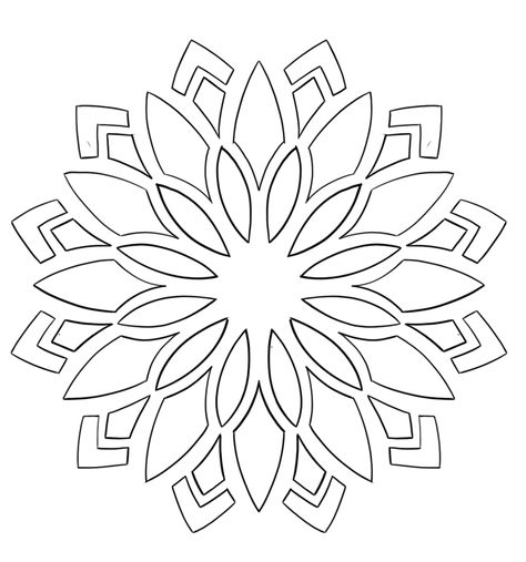 Mandala Tattoo Template, Geometric Tattoo Stencil Patterns, Simple Mandala Outline, Mandala Dotwork Tattoo Design, Dot Work Tattoo Design, Geomatrical Patren Design Tattoo, Geometric Mandala Tattoo Stencil, Easy Mandala Coloring Pages, Tattoo Design Flower