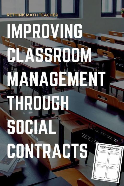 Improving Classroom Management Through Social Contracts - RETHINK Math Teacher Classroom Contract, Middle School Classroom Management, Middle School Math Teacher, Social Contract, Clever Classroom, Classroom Expectations, Classroom Management Strategies, Positive Learning, Student Behavior