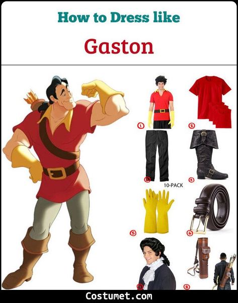 Gaston (Beauty and the Beast) Costume for Cosplay & Halloween 2021 Beauty And The Beast Dress Up, Gaston Costume Men, Beast From Beauty And The Beast Costume, Beauty And Beast Diy Costume, Disney Bounding Beauty And The Beast, Diy Gaston Costume, Beauty And The Beast Play Costumes, Beast Costume Beauty And The Beast, Disneybound Guys