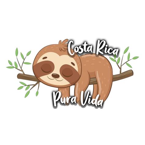 Costa Rica, perezoso, Sticker Pura Vida Stickers, Costa Rica Pura Vida, Costa Rican Food, Super Junior Donghae, Costa Rican, Hispanic Heritage Month, Teaching Materials, Costa Rica, Decoupage