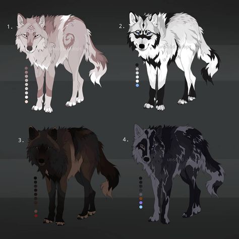 Mythical Creatures Wolf, Wolf Pattern Design, Wolf Oc Drawing, Mythical Wolf Art, Wolf Oc Art Character Design, Wolf Hybrid Art, Wolf Oc Ideas, Wolf Color Palette, Wolf Adoptables