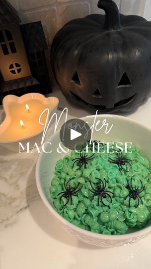 793 reactions · 48 shares | Monster Mac 🧌💚👻 This is a simple and fun way to upgrade your Mac & Cheese this spooky season! This hack can be used with boxed Mac or a homemade Mac recipe! All you need is green food dye and plastic spiders 🕷️ 

#spookyrecipe #monstermac #greenmac #greenmacncheese #monstermacncheese  #halloweenfood #halloweenappetizers #halloweenrecipe #halloweenapptizer #spookyseason #spookyszn #spookyfood #spookyrecipe #halloweenpartyfood #halloweenparty #halloweenpartyidea #fyp | Hannah Brianne | Bobby "Boris" Pickett · Monster Mash Spooky Macaroni And Cheese, Spooky Mac And Cheese, Green Mac N Cheese Halloween, Monster Mac And Cheese, Halloween Party Mac And Cheese, Spooky Food, Halloween Appetizers, Monster Mash, Food Dye