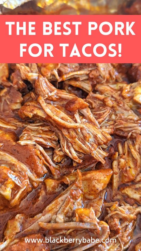 Learn how to make Yucatan Shredded Pork. This Achiote pork is amazing on tacos! Shredded Mexican Pork, Pork Shredded Tacos, Achiote Pork Recipes, Shredded Pork For Tacos, Best Pork Tacos, Shredded Pork Taco Recipes, Sauce For Pulled Pork Tacos, Mexican Pork Taco Recipes, Achiote Paste Recipes