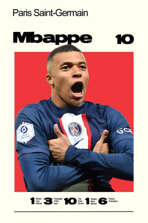 Football Player Poster Ideas, Mbappe Poster, Ramadan Flyer, Football Poster Design, Poster Bola, Business Posters, Soccer Post, Psg Football, Sport Posters