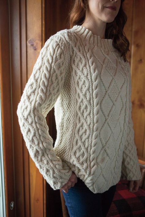 Cables Knitting, Free Aran Knitting Patterns, Cable Knit Sweater Pattern, Aran Sweaters, Knitting Cables, Knit Sweater Pattern, Aran Knit, Aran Knitting, Aran Knitting Patterns