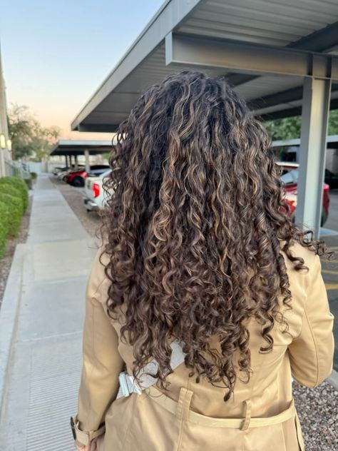 Balayage In Curly Hair, Curly Balayage Hair Brunettes, Caramel Balayage Curly Hair, Curly Hair Balayage, Curly Balayage Hair, How To Bayalage Hair, Curly Brunette, Balayage Caramel, Curly Head