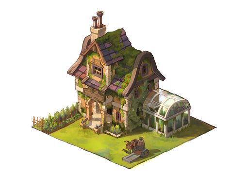 Cropped Png, Bangunan Minecraft, Minecraft Medieval, Medieval Houses, Building Concept, Isometric Art, Fantasy House, Witch House, Game Concept