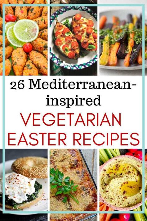 Whether you're celebrating Easter with a brunch or a dinner, these vegetarian Easter recipes are sure to please even the non-vegetarians at your feast. With Mediterranean cuisine as our inspiration, we've rounded up 26 vegetarian appetizers, main dishes, side dishes, and desserts to help you plan the perfect Easter menu. From asparagus quiche with sweet potato crust to fig and goat cheese flatbread, these vegetarian recipes will ensure nobody misses the ham. Vegan Easter Dinner, Vegetarian Easter Recipes, Vegetarian Easter, Easy Easter Brunch, Vegan Easter Recipes, Asparagus Quiche, Potato Crust, Vegan Easter, Cheese Flatbread