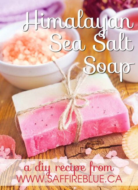 Himalayan Sea Salt Soap Recipe | Saffire Blue Inc. Savon Diy, Easy Soap Recipes, Sea Salt Soap, Diy Soap Recipe, Salt Soap, Săpunuri Handmade, Blue Soap, Handmade Soap Recipes, Himalayan Sea Salt