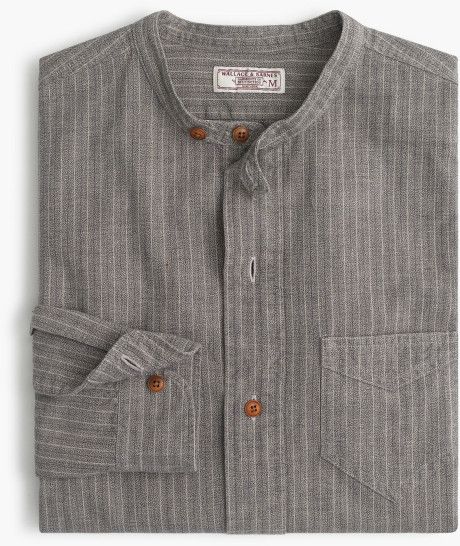 J.Crew | Gray Wallace & Barnes Jaspé Band-collar Popover Shirt for Men | Lyst Costume Africain, Banded Collar Shirts, Mens Kurta Designs, Collarless Shirt, Mens Designer Shirts, Denim Shirt Men, Linen Shirt Men, Popover Shirt, Retro Mode