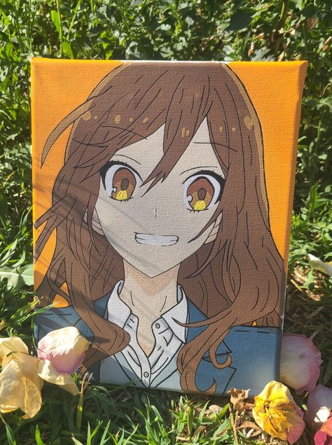 Small Anime Paintings, Aesthetic Anime Painting, Mini Anime Painting, Acrylic Painting Ideas Anime, Anime Small Canvas Painting, Gouache Anime Painting, Intense Art, Anime Canvas Painting, Anime Painting