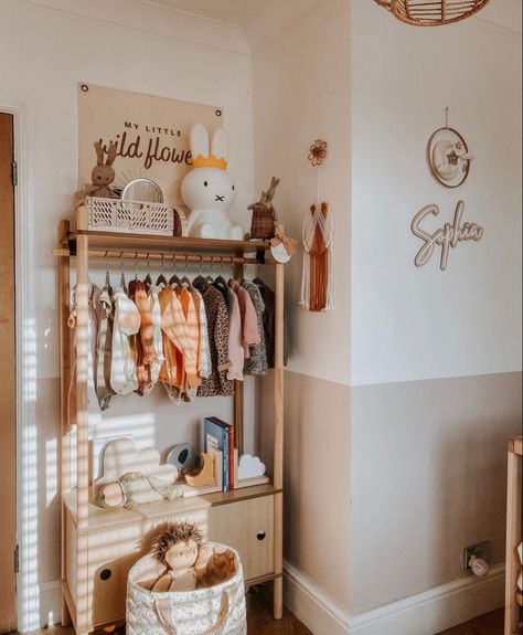 Makeshift Nursery, Baby Nursery Aesthetic, Nursery Aesthetic, Girl Nursery Room, Nursery Baby Room, Life Aesthetic, Small Apartment, Small Apartments